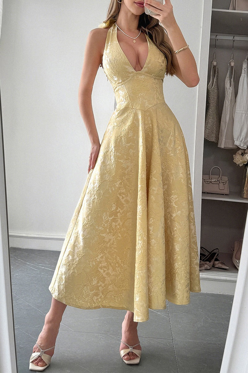 A-Line Midi Jacquard Casual Dresses 926130593341
