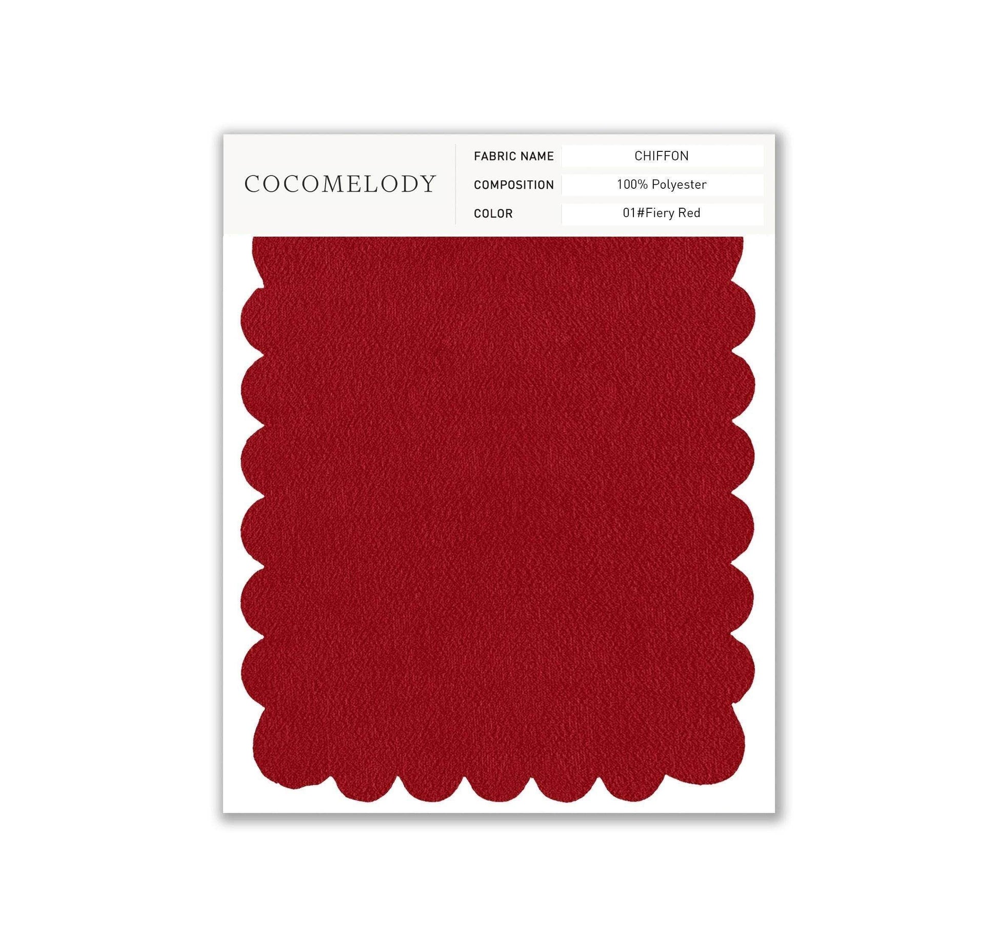 Chiffon Fabric Swatch in Single Color SWCH16001 - COCOMELODY