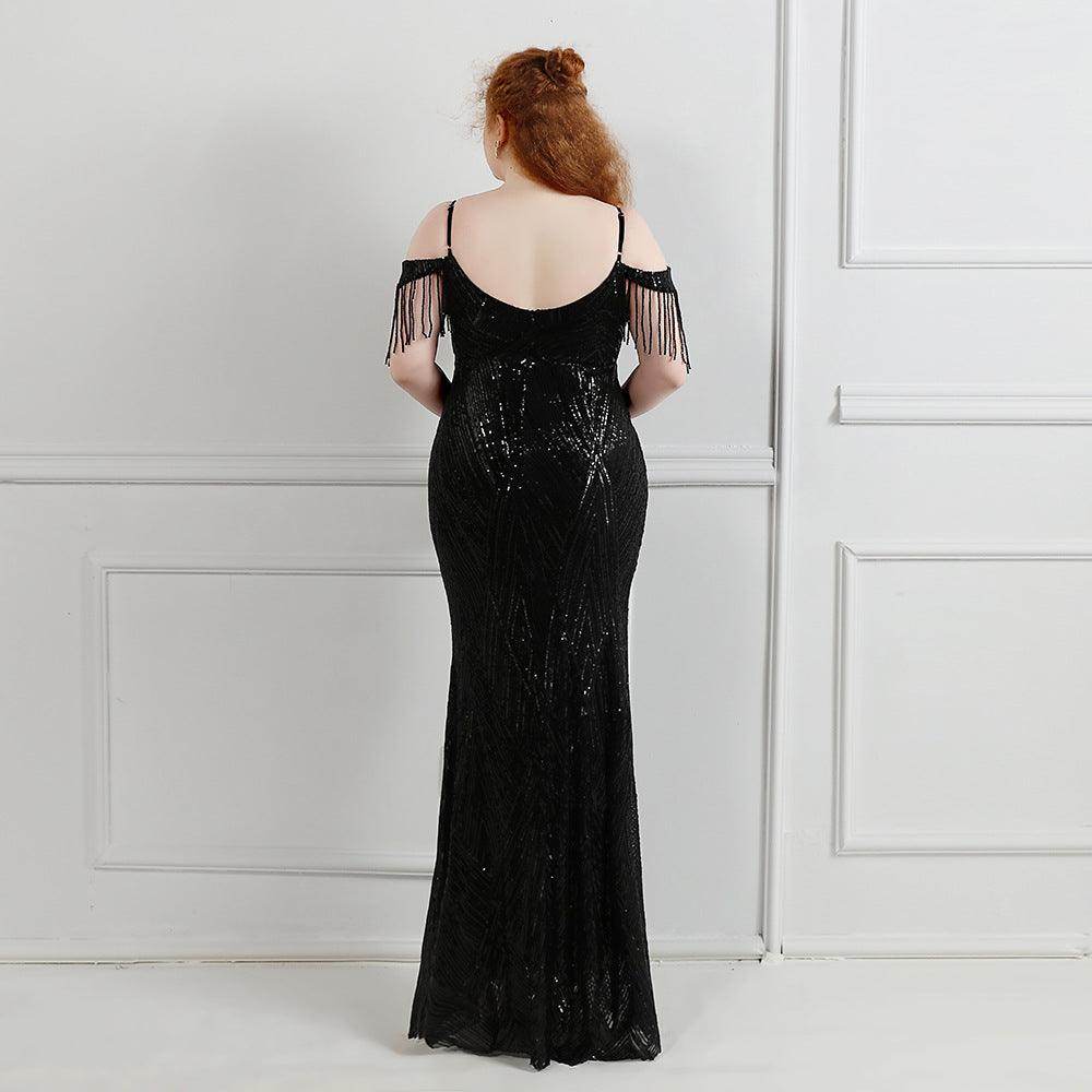 Trumpet-Mermaid Floor Length Sequins Evening Dress 646432156638 - COCOMELODY