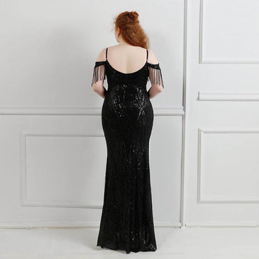 Trumpet-Mermaid Floor Length Sequins Evening Dress 646432156638 - COCOMELODY
