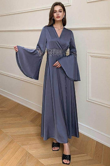 Silk-Like and Lace Robes 671048877502 - COCOMELODY