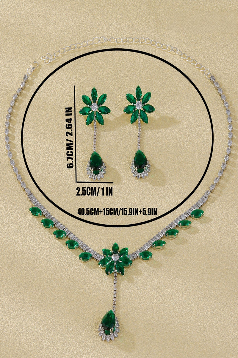 Gorgeous Zircon Earrings/Necklace Jewelry Sets (Set of 2) 837064938270