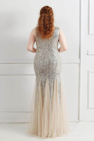 Sheath-column floor length sequined dress 646647576334 - COCOMELODY