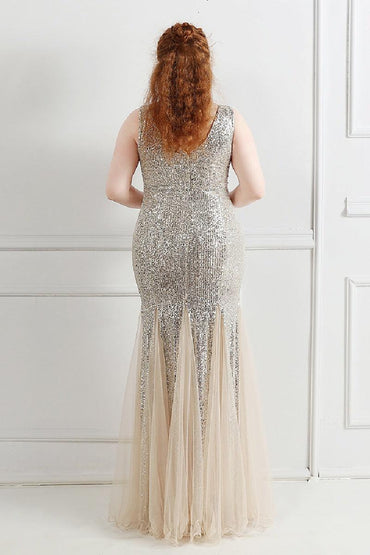 Sheath-column floor length sequined dress 646647576334
