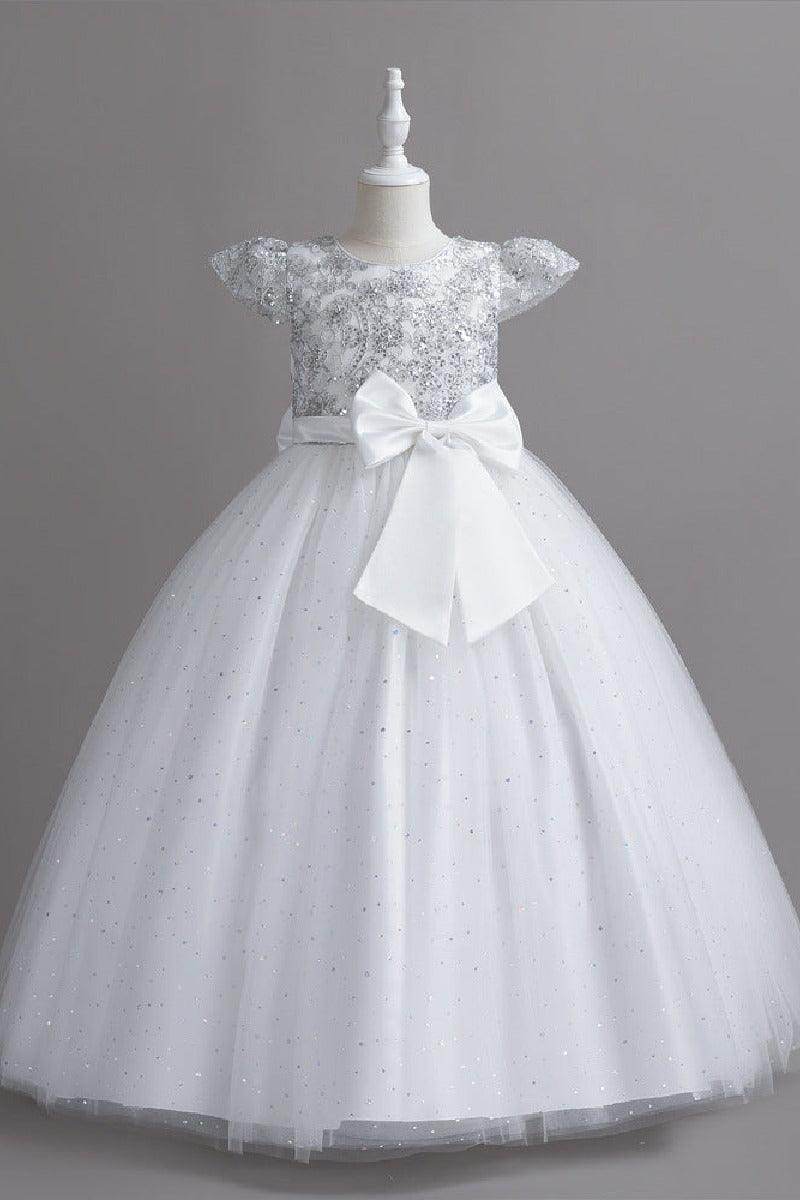 Ball Gown Floor Length Tulle Lace Flower Girl Dress 684775818852 - COCOMELODY