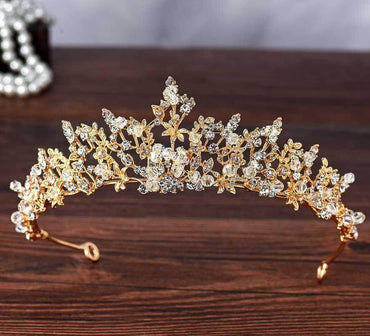 Bridal Jewelry Exquisite handmade crystal glass diamond tiara Wedding accessories Alloy rhinestone tiara Bridal tiara 625975731214 - COCOMELODY