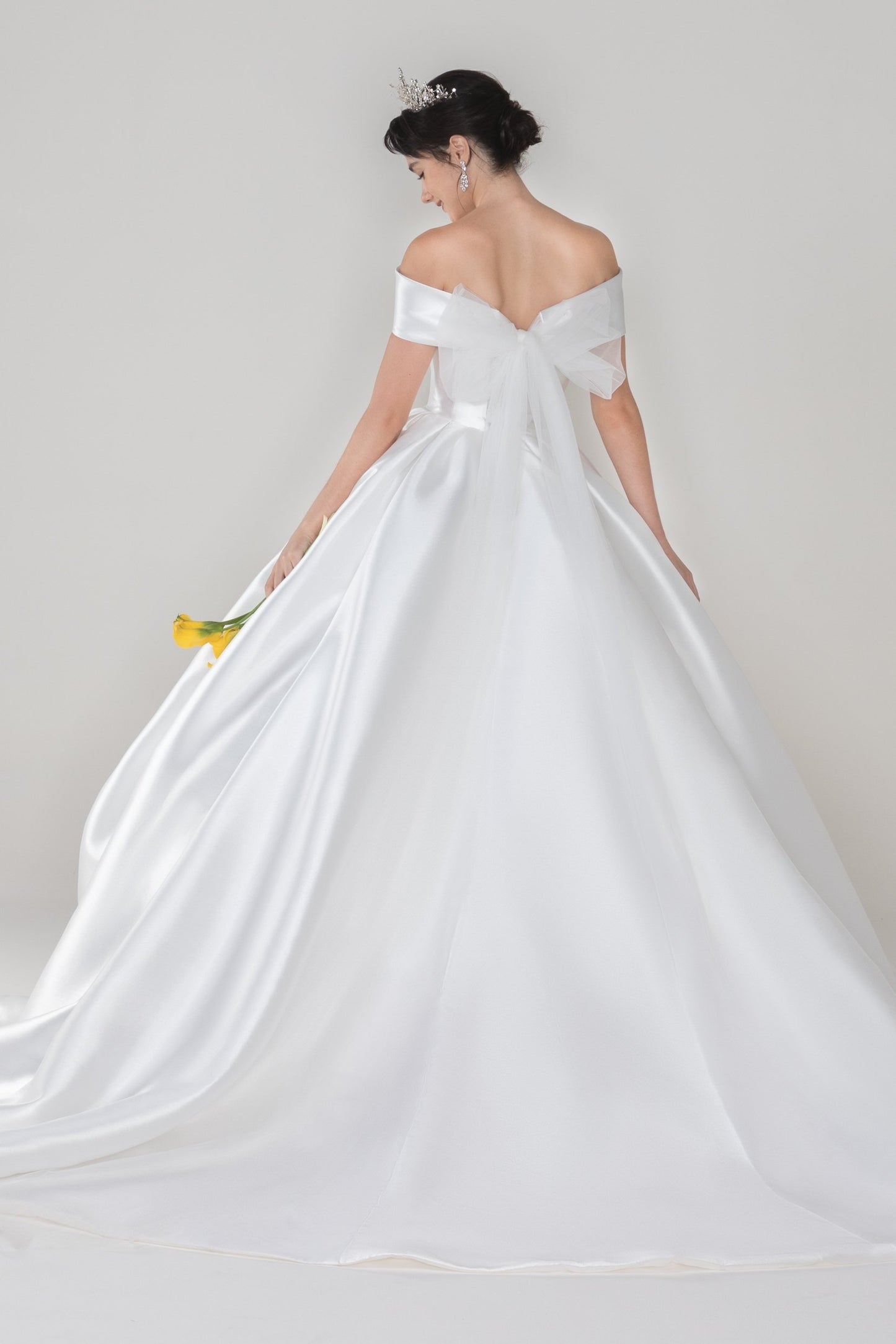 Princess Court Train Mikado Wedding Dress CW2520