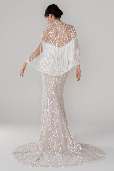 Trumpet-Mermaid Court Train Lace Wedding Dress CW2495
