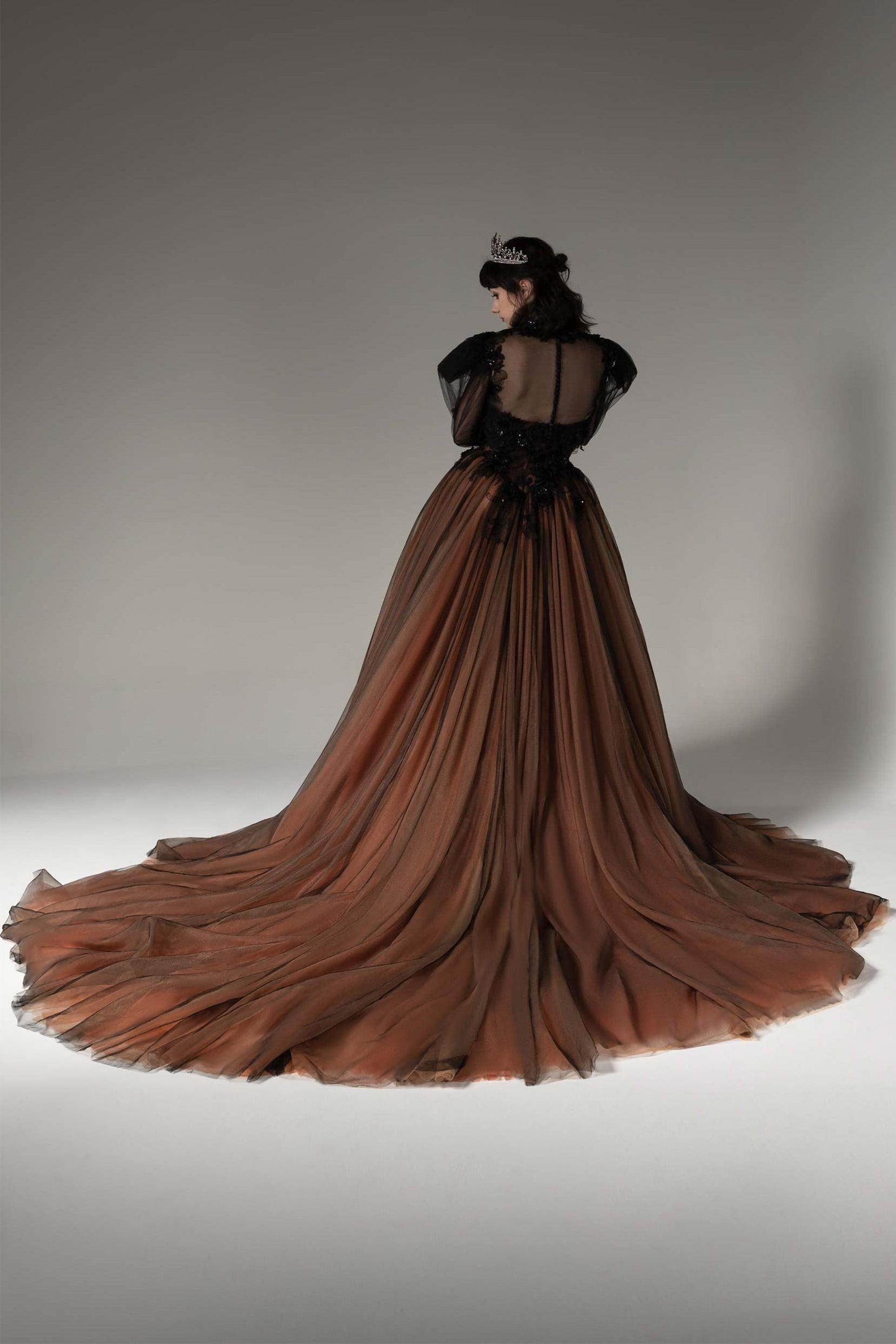 Ball Gown Chapel Train Tulle Wedding Dress CW2510 - COCOMELODY