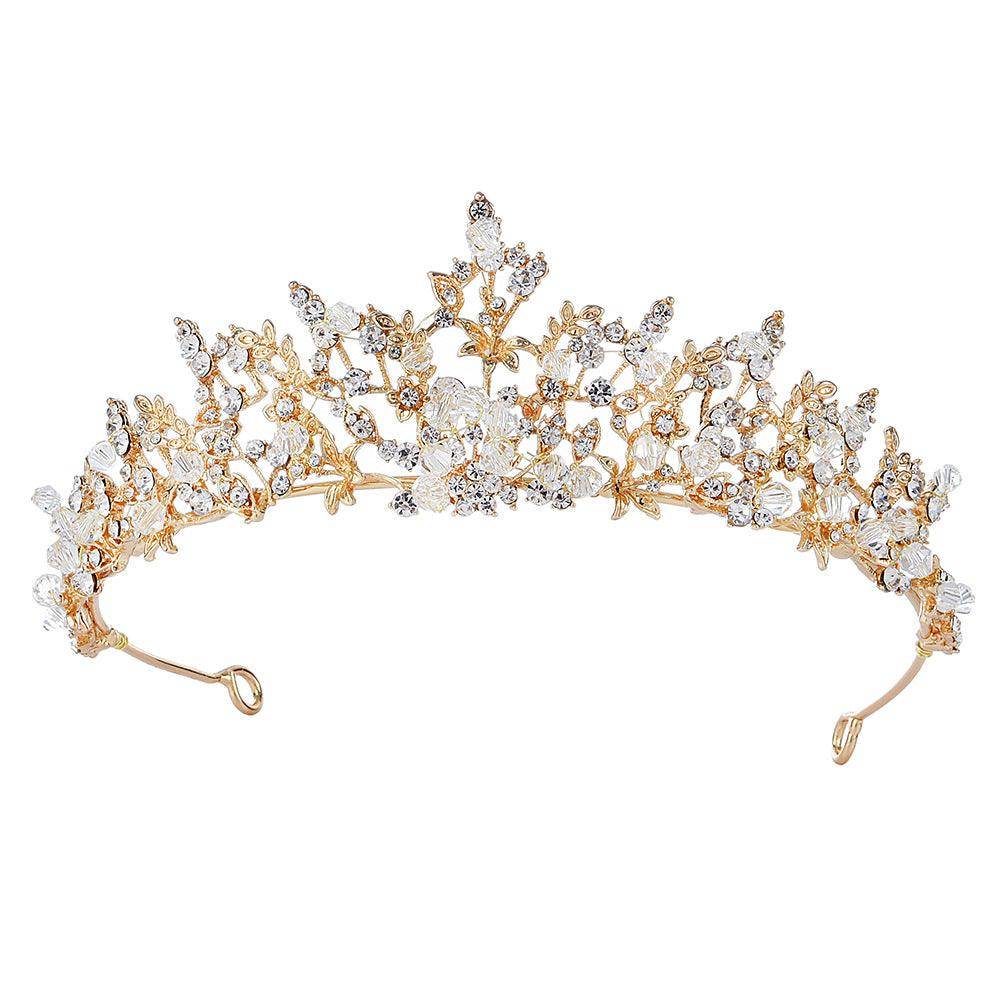 Bridal Jewelry Exquisite handmade crystal glass diamond tiara Wedding accessories Alloy rhinestone tiara Bridal tiara 625975731214 - COCOMELODY