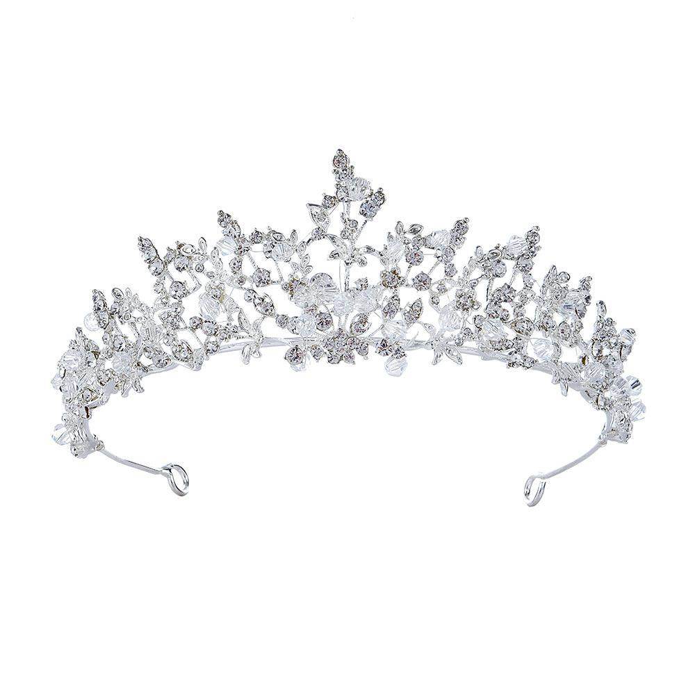 Bridal Jewelry Exquisite handmade crystal glass diamond tiara Wedding accessories Alloy rhinestone tiara Bridal tiara 625975731214 - COCOMELODY