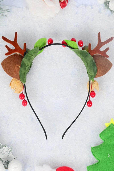 Christmas cat ears Berry headband Holiday party face wash antler headband 849471800595 - COCOMELODY