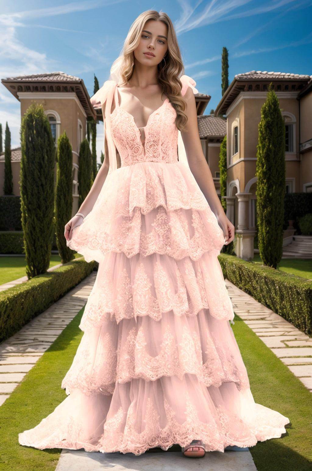 Ball Gown Sweep-Brush Train Tulle Prom Dress CS0461 - COCOMELODY