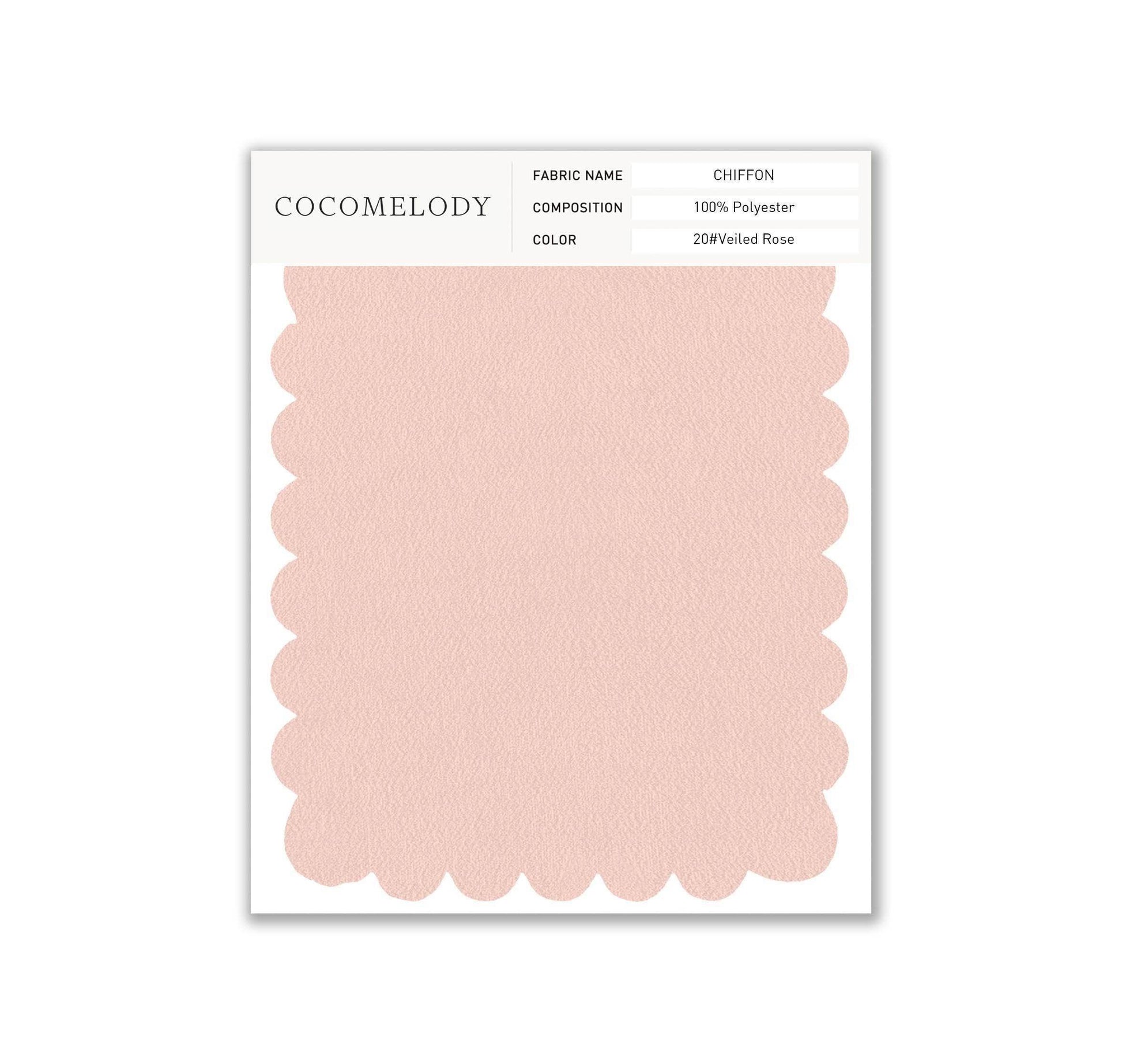 Chiffon Fabric Swatch in Single Color SWCH16001 - COCOMELODY