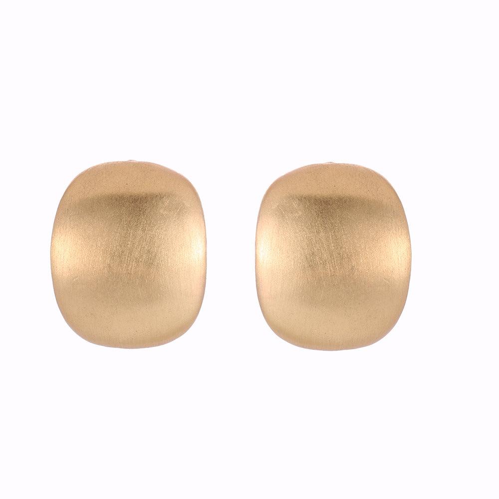 Small and delicate ear clips Fashion brushed earrings 628018487599 - COCOMELODY