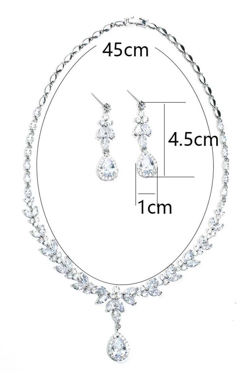 Gorgeous Zircon Earrings/Necklace Jewelry Sets (Set of 2) 702305921133