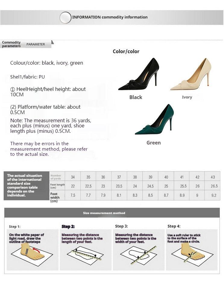 Elegant Pointy Heels 673905941057 - COCOMELODY
