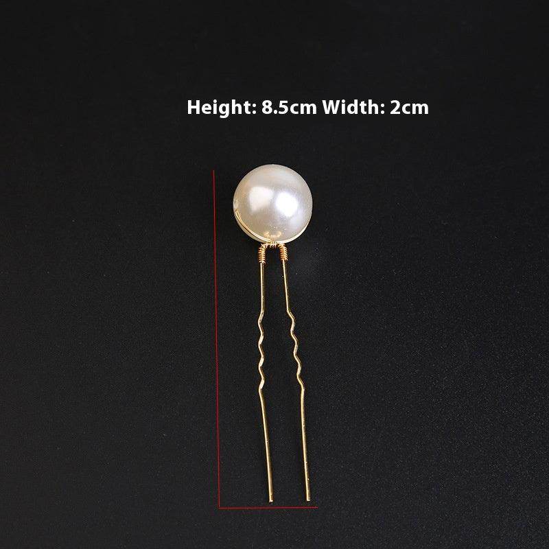 U-shaped Pearl Brida Hairpins 6 piece 684476301257 - COCOMELODY