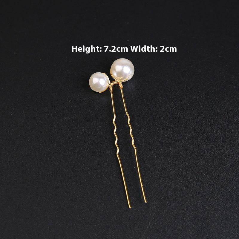 U-shaped Pearl Brida Hairpins 6 piece 684476301257 - COCOMELODY