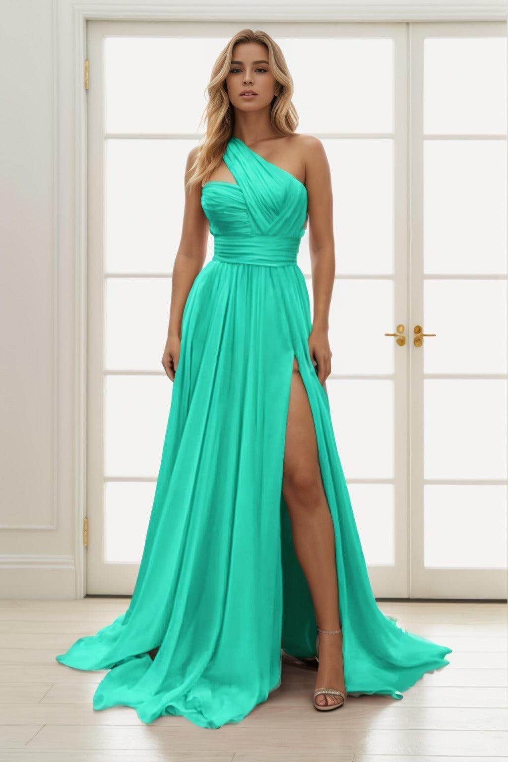 A-Line Maxi Chiffon Prom Dress CS0435 - COCOMELODY