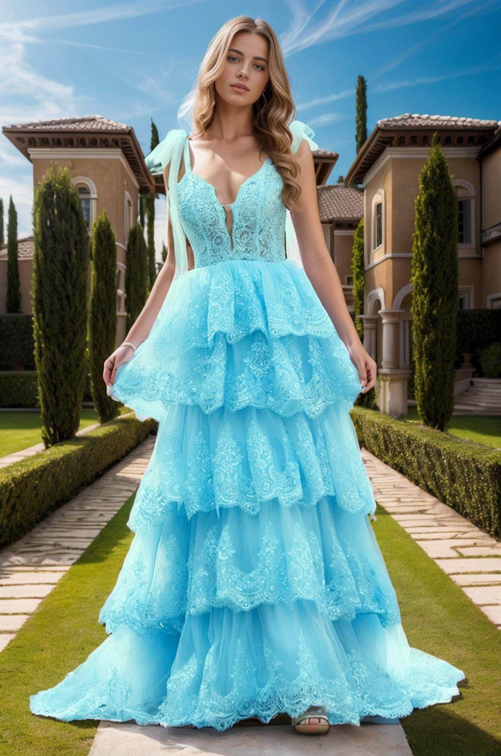Ball Gown Sweep-Brush Train Tulle Prom Dress CS0461 - COCOMELODY