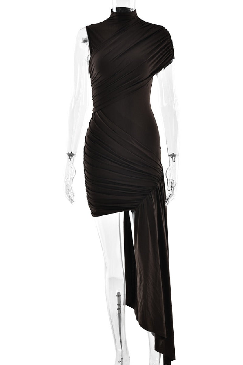 Asymmetry Mini Knitted Cocktail Wedding Guest dresses
