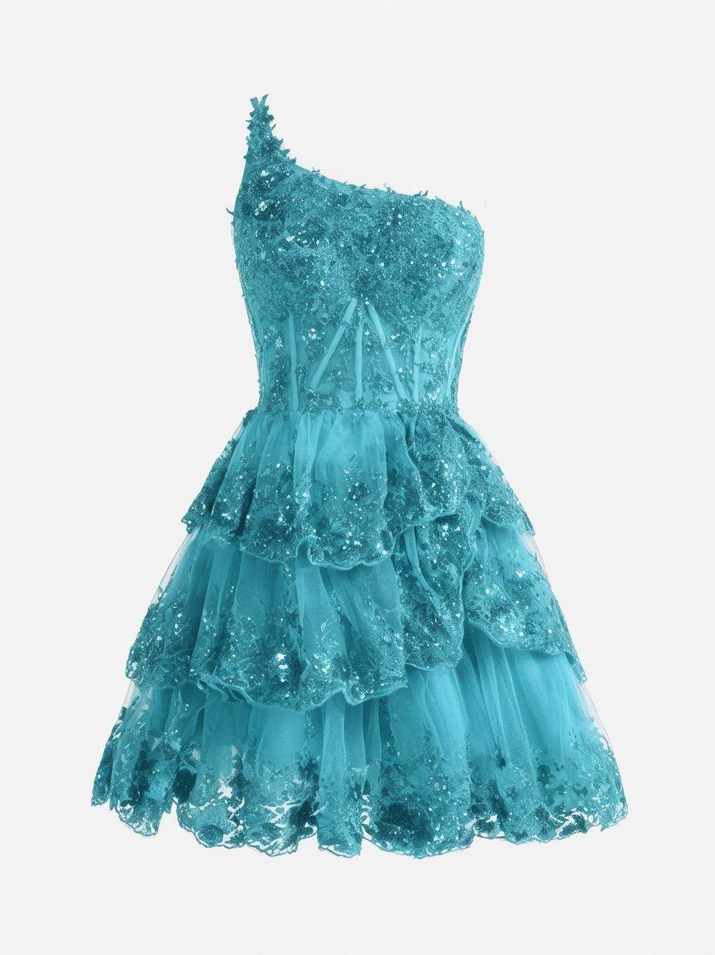 A-line Short Mini Tulle Prom Dress CS0420 - COCOMELODY
