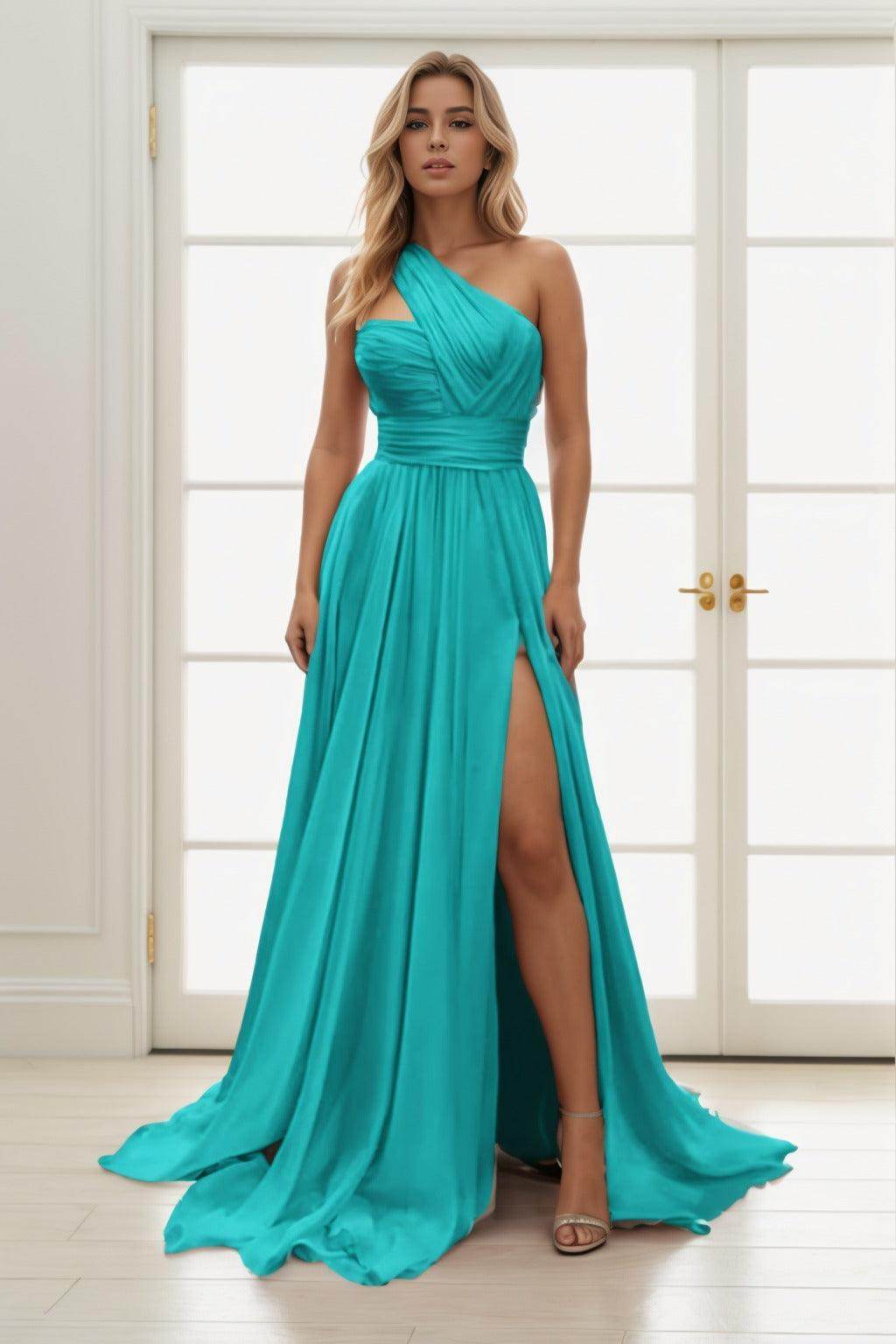 A-Line Maxi Chiffon Prom Dress CS0435 - COCOMELODY