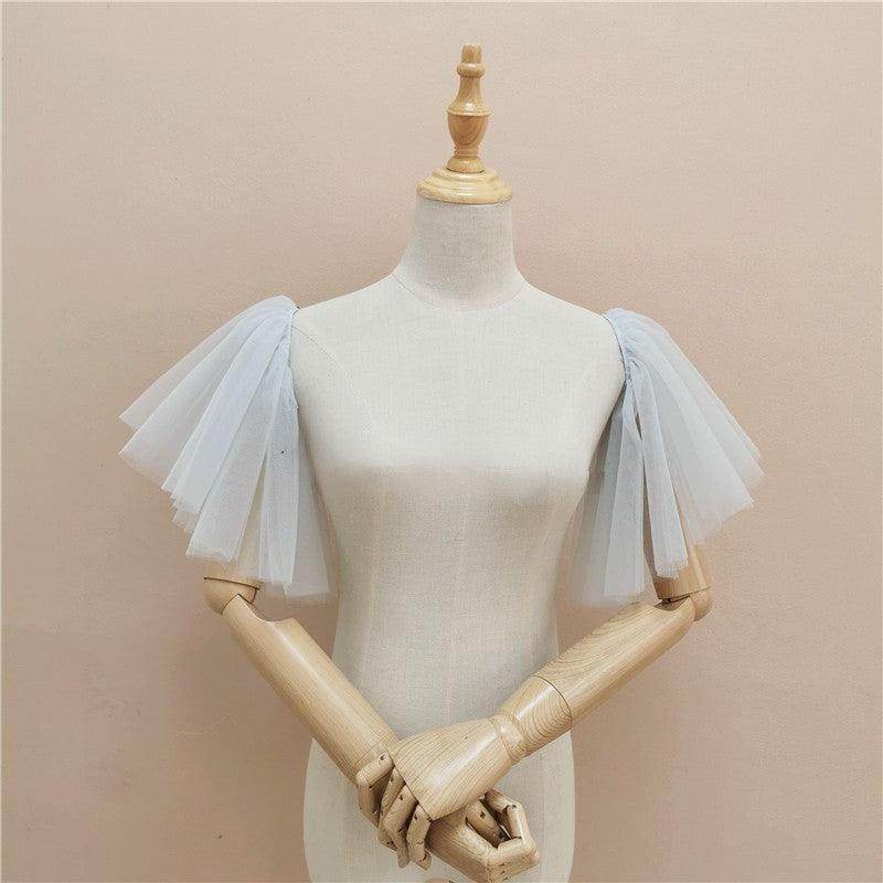 Bridal dress sleeve cover arm accessory sew free elastic sleeves 658367941193 - COCOMELODY