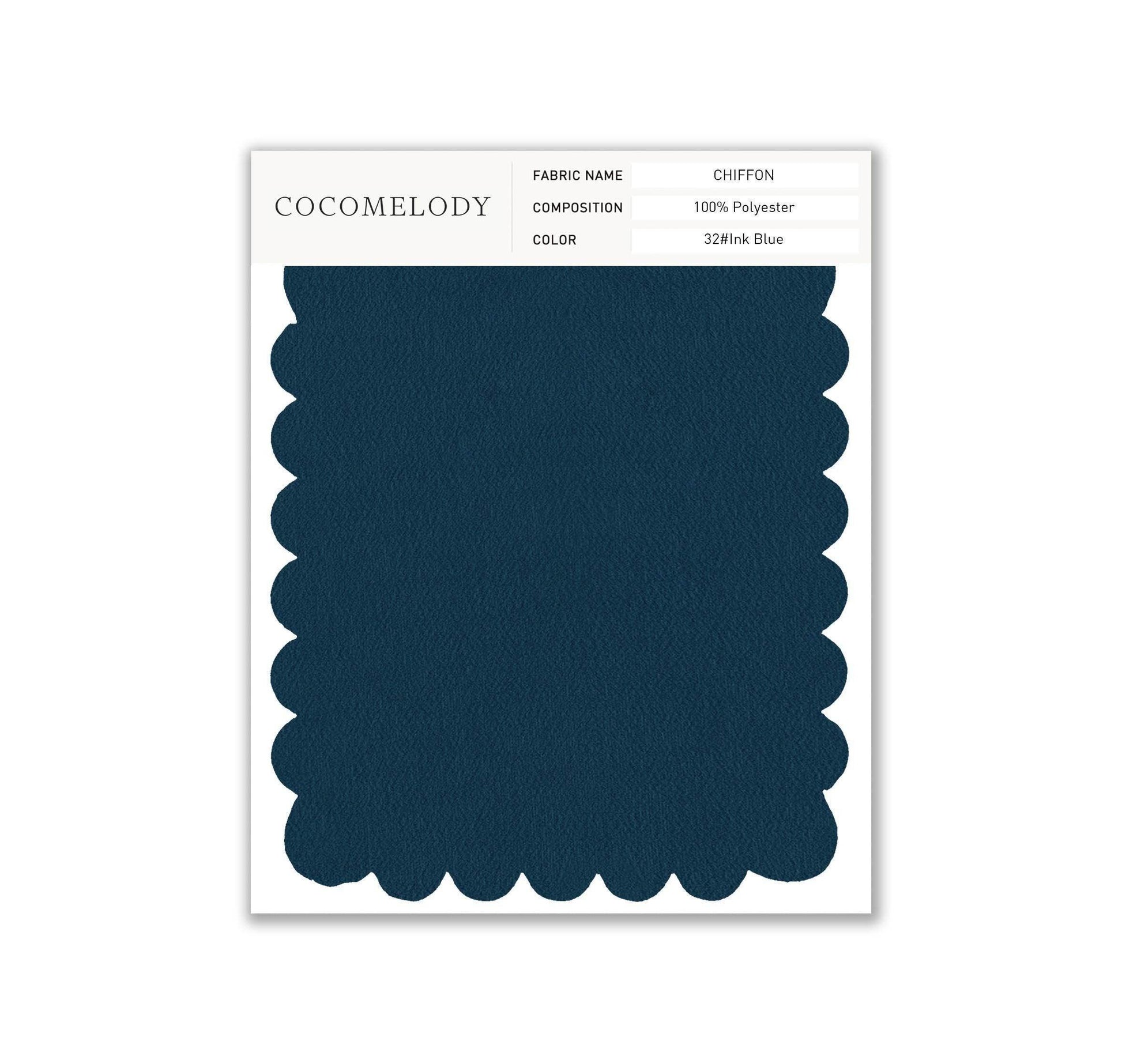 Chiffon Fabric Swatch in Single Color SWCH16001 - COCOMELODY
