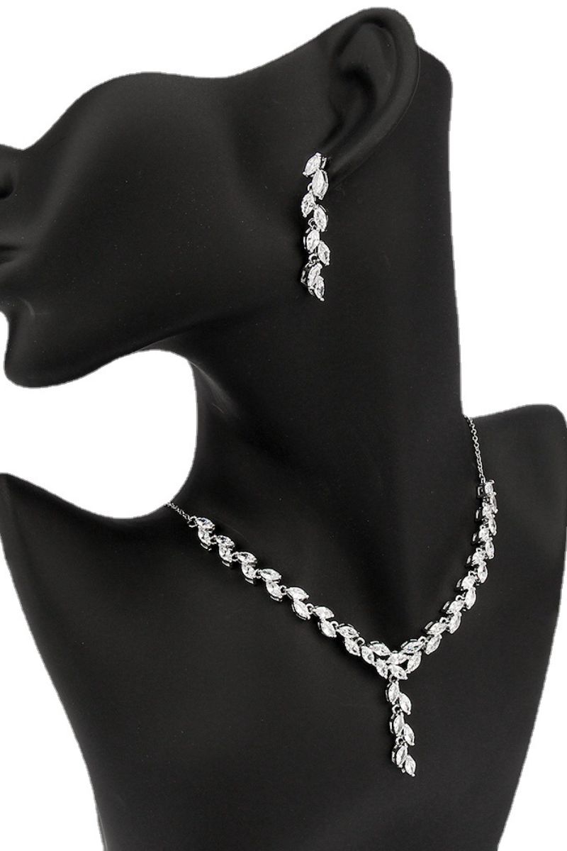 Gorgeous Zircon Earrings/Necklace Jewelry Sets (Set of 2) 702777627165