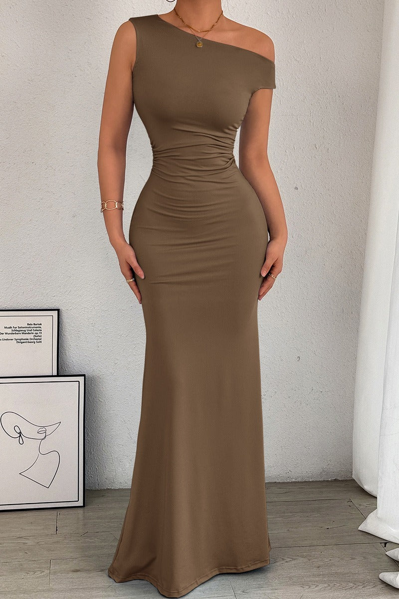 Sheath Floor length Knitted Semi Formal Wedding Guest Dresses 963319574508