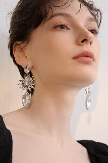 Luxurious Rhinestone Drop Earrings 732125155293 - COCOMELODY