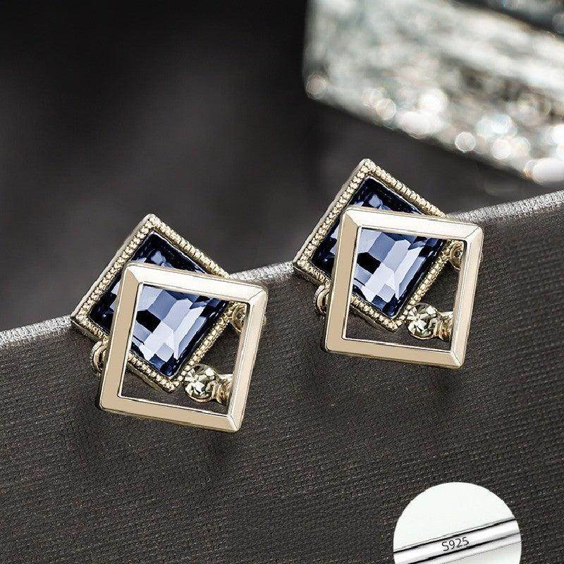 Earrings silver studs sterling silver for women 563384229720 - COCOMELODY