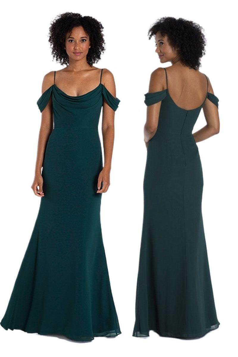A-Line Maxi Chiffon Bridesmaid Dress 710990227259 - COCOMELODY