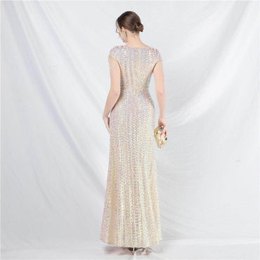 Trumpet-Mermaid Floor Length Sequins Dress 798985229504 - COCOMELODY
