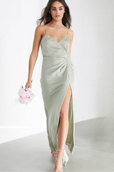 Trumpet-Mermaid Maxi Elastic Silk like Satin Bridesmaid Dress 640890117344 - COCOMELODY