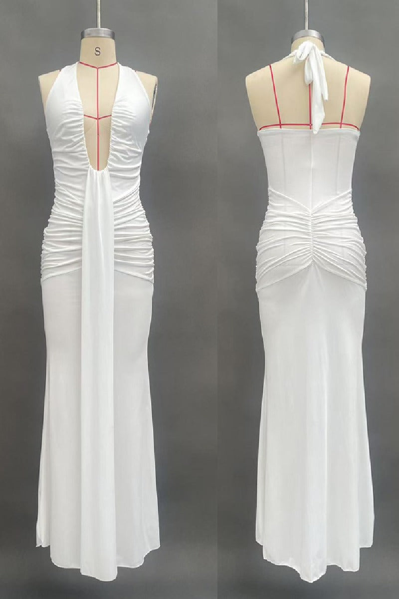 Mermaid Floor length Knitted Semi Formal Wedding Guest Dresses 917018224683