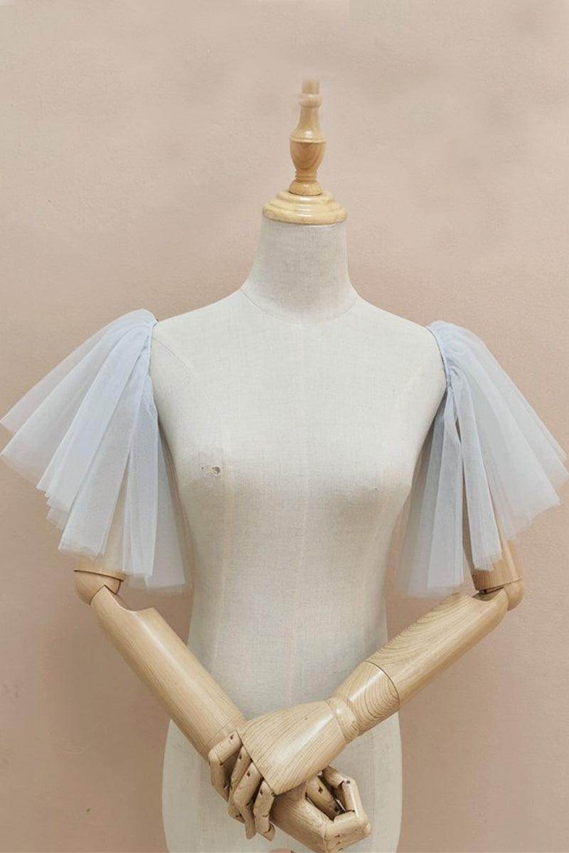 Bridal dress sleeve cover arm accessory sew free elastic sleeves 658367941193 - COCOMELODY