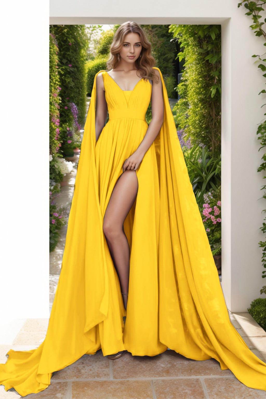 A-Line Floor Length Chiffon Prom Dress CS0454 - COCOMELODY