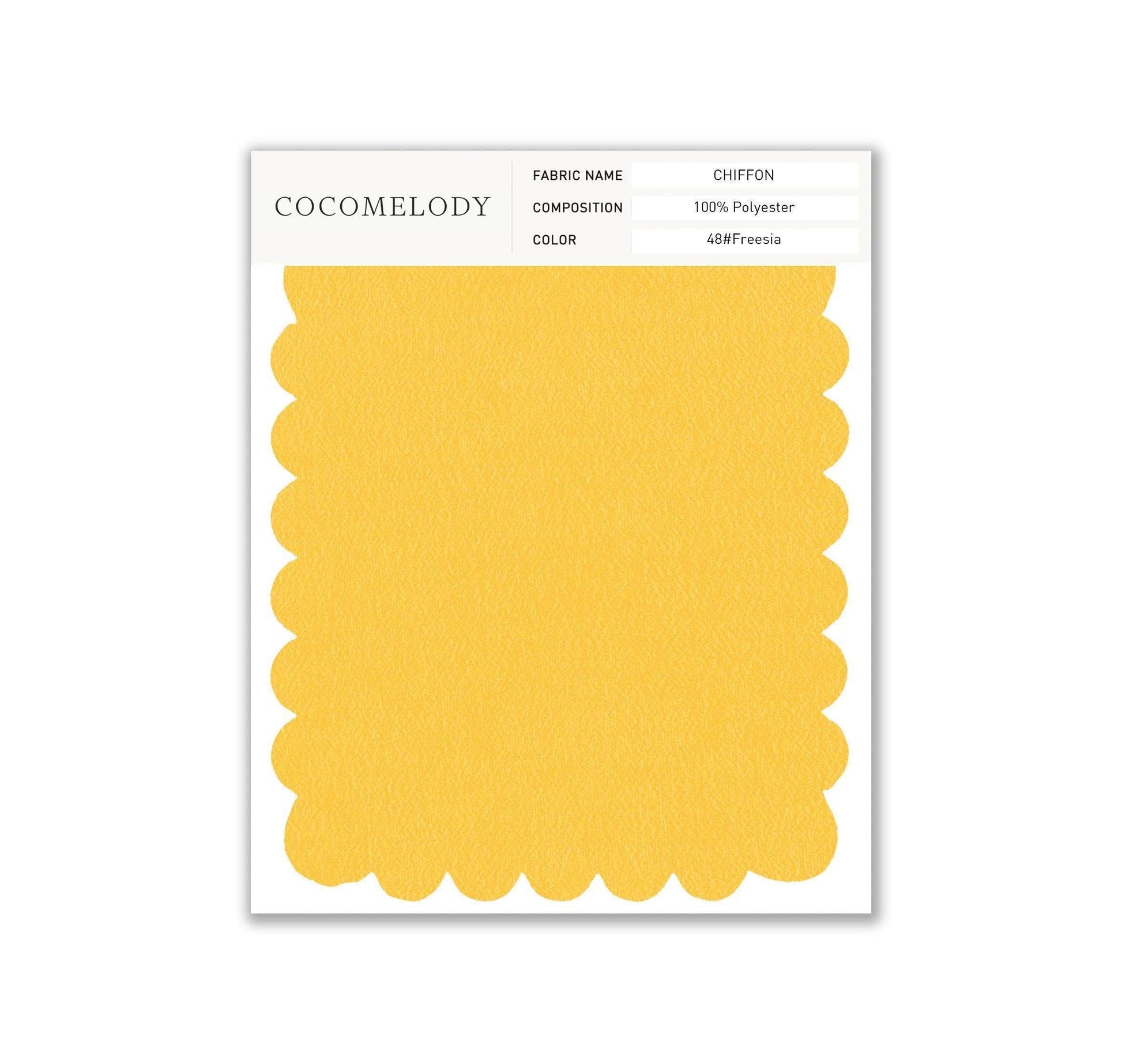 Chiffon Fabric Swatch in Single Color SWCH16001 - COCOMELODY