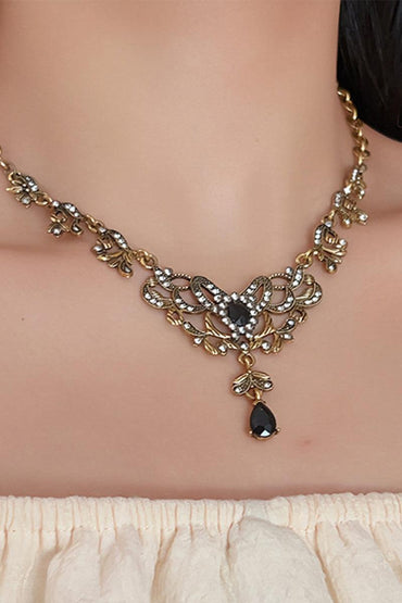 Palace wind zircon water drop necklace 799475271781 - 7 Days / As Picture - COCOMELODY