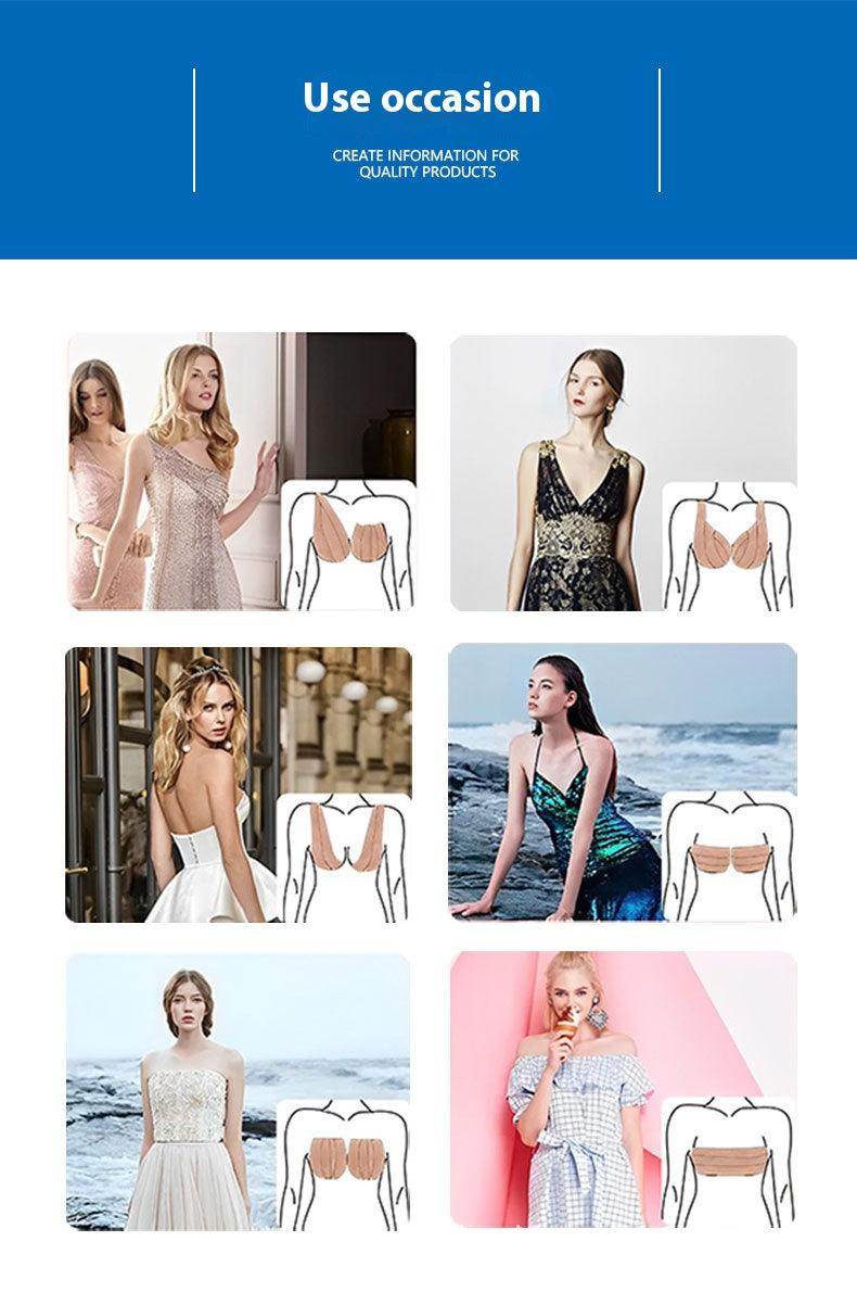 Disposable free size breast tape Anti-sweat breathable gathering anti-sag invisible lift tape for wedding dress with anti-slip bandage 695004683874 - COCOMELODY