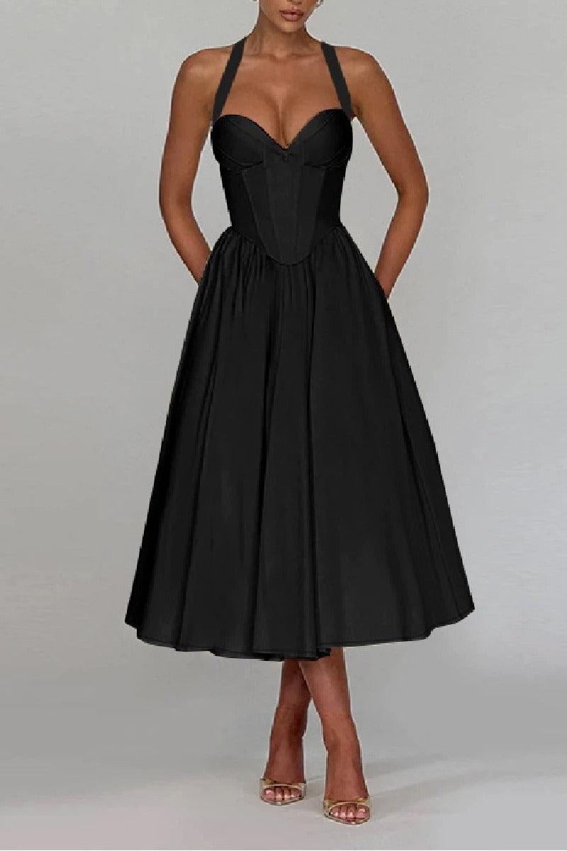 A-Line Tea Length Satin Wedding Guest Dress 973789759252 - 10 Days / Yellow / XS - COCOMELODY