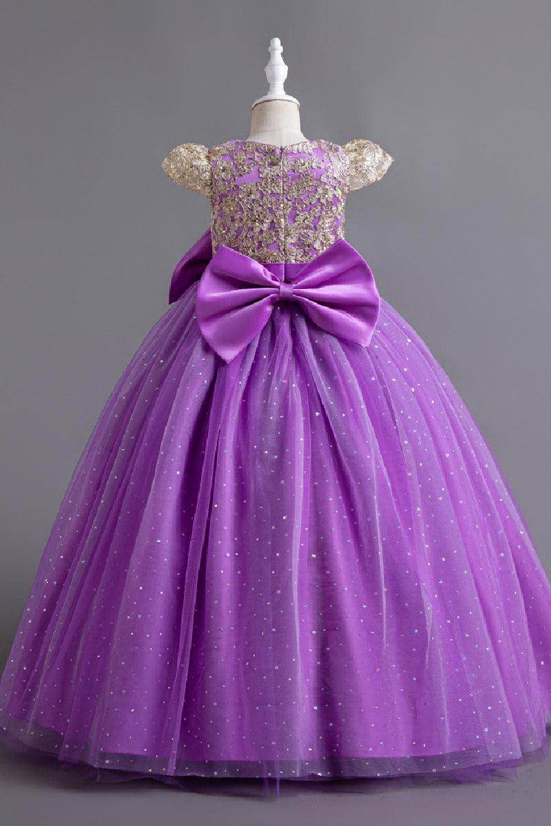 Ball Gown Floor Length Tulle Lace Flower Girl Dress 684775818852 - COCOMELODY