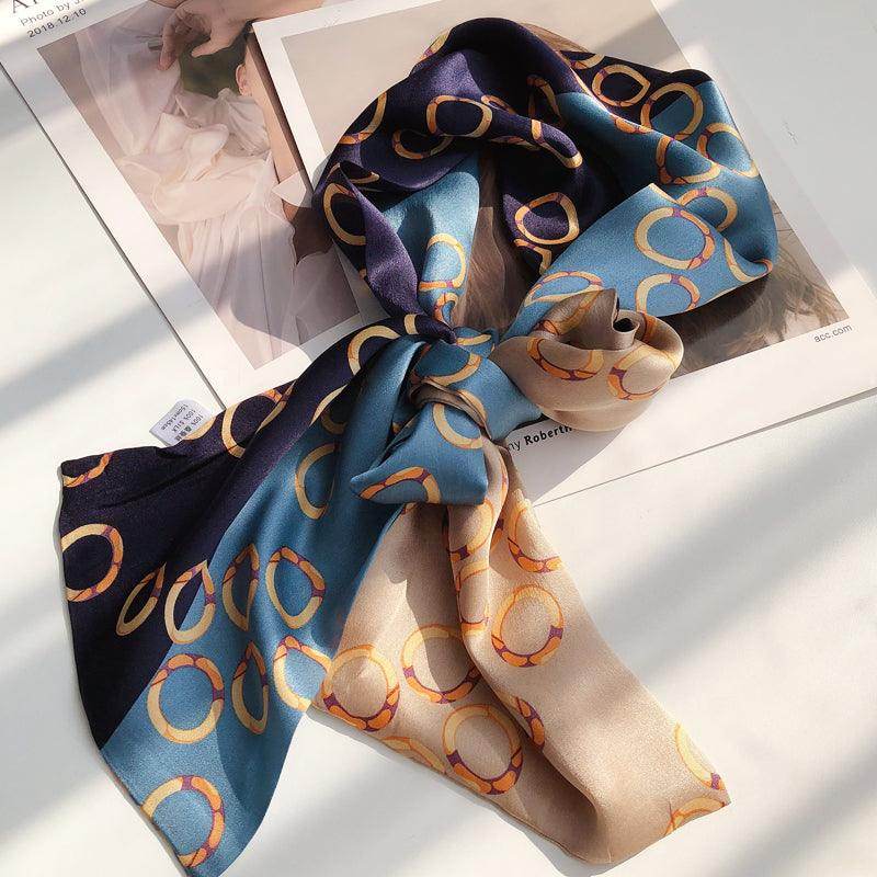 Mulberry silk scarf Double-sided silk scarf scarf streamer 636298573477 - COCOMELODY