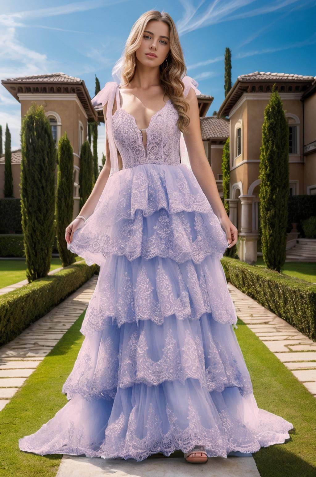 Ball Gown Sweep-Brush Train Tulle Prom Dress CS0461 - COCOMELODY