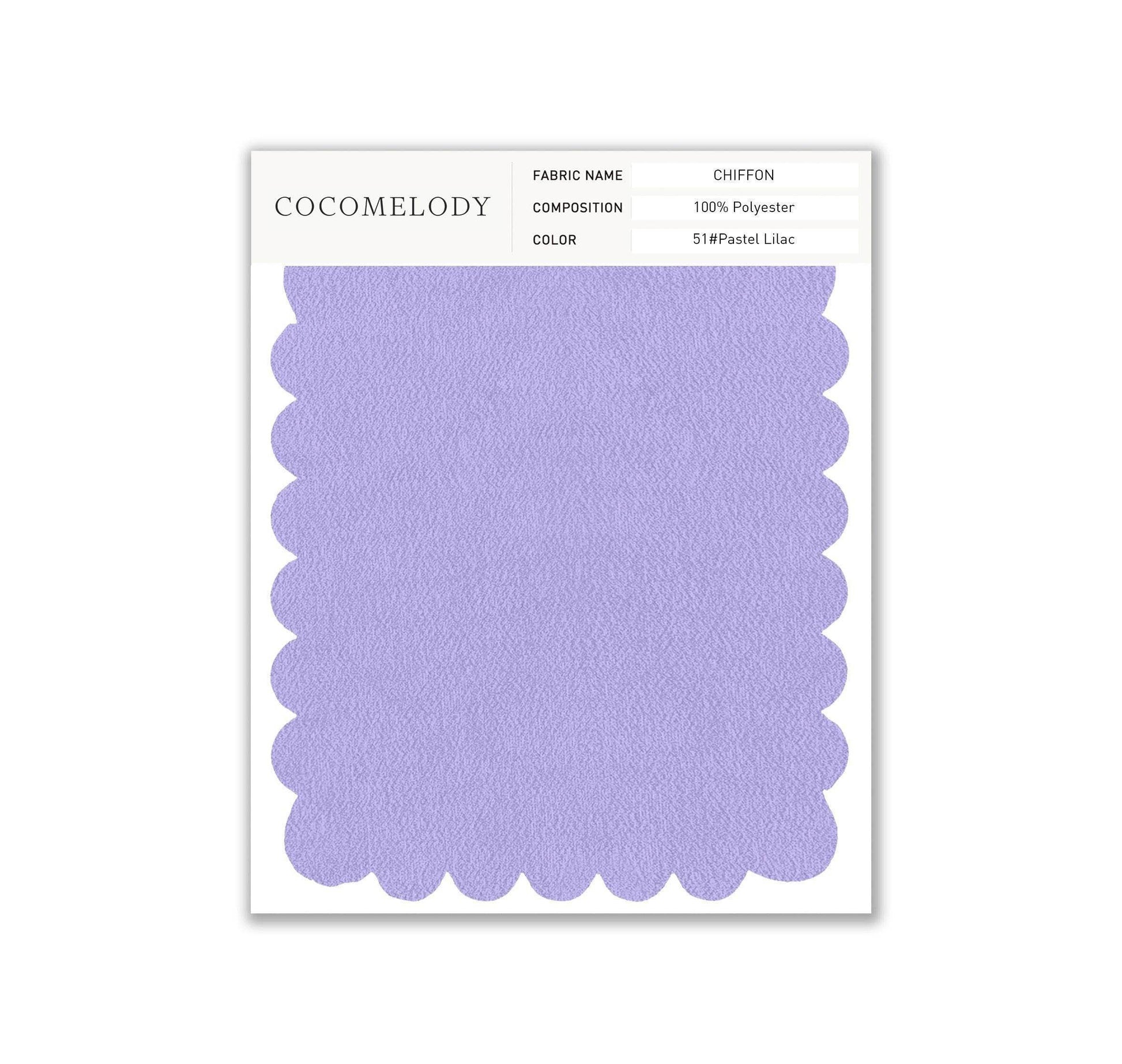 Chiffon Fabric Swatch in Single Color SWCH16001 - COCOMELODY