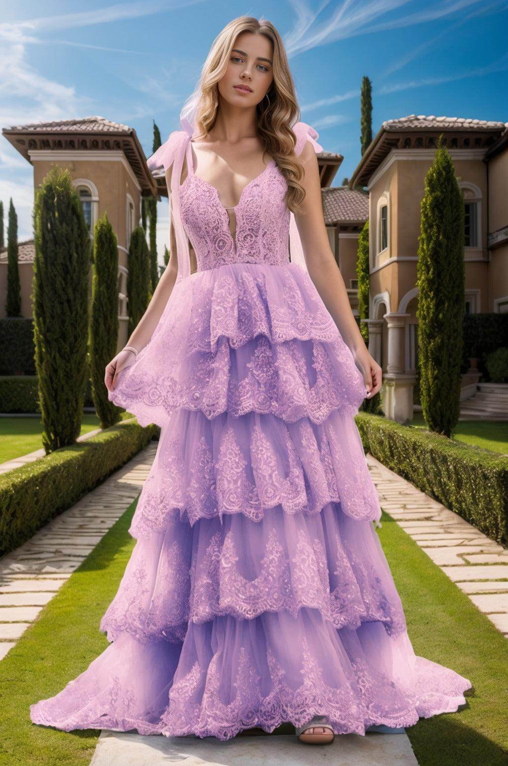 Ball Gown Sweep-Brush Train Tulle Prom Dress CS0461 - COCOMELODY