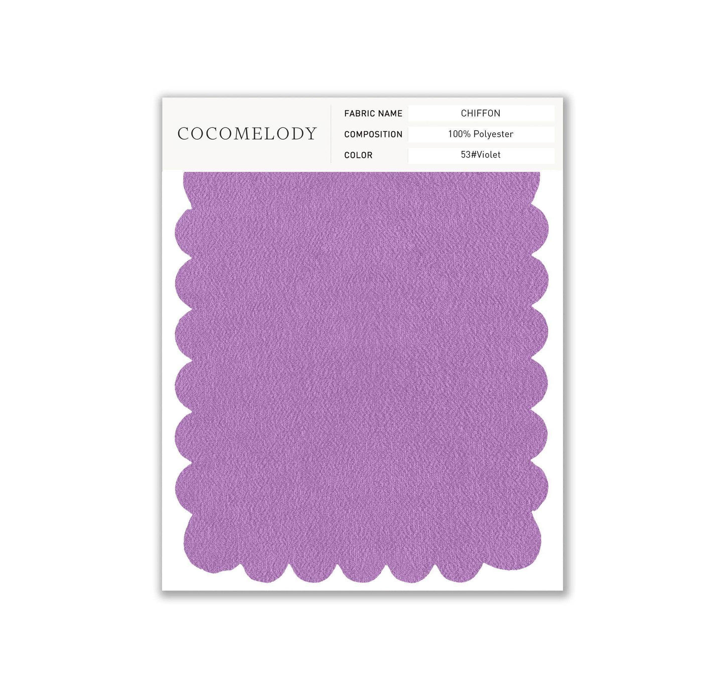 Chiffon Fabric Swatch in Single Color SWCH16001